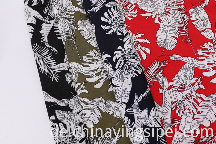 Fashion style plain poplin flower printed fabric